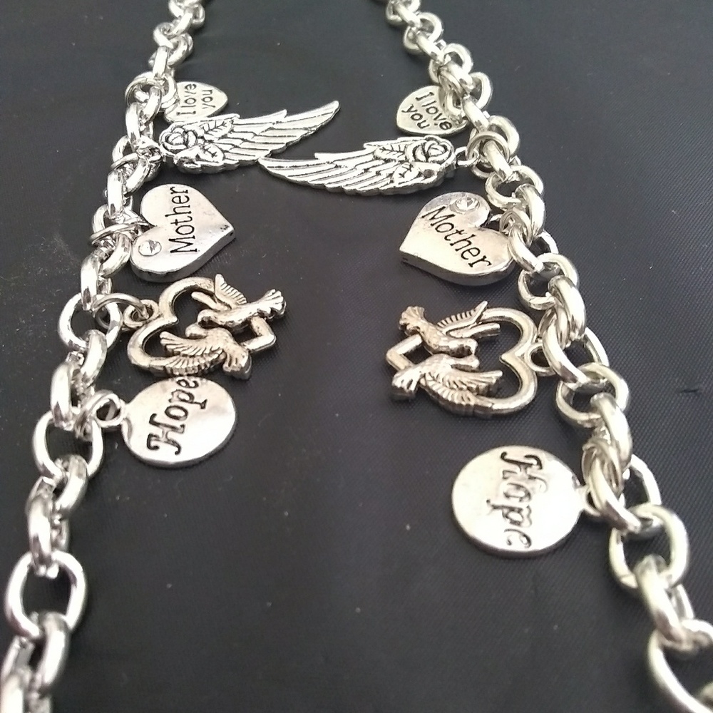 New Elegant Silver Mother Love You Hope Bracelet - Picture 7 of 8
